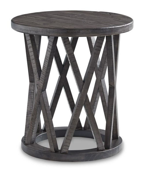 Picture of Sharzane - Gray Round End Table