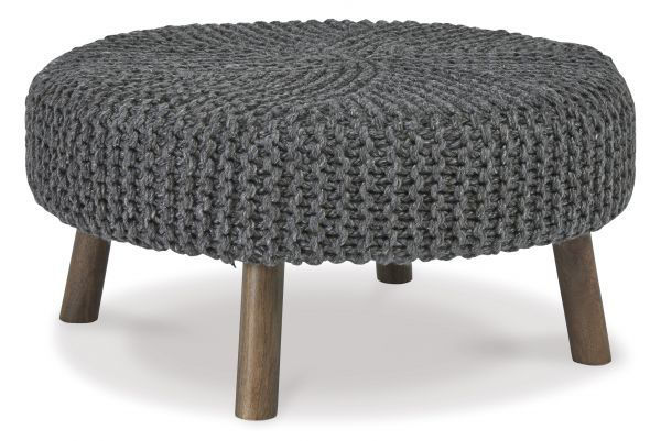 Picture of Jassmun - Charcoal Accent Ottoman